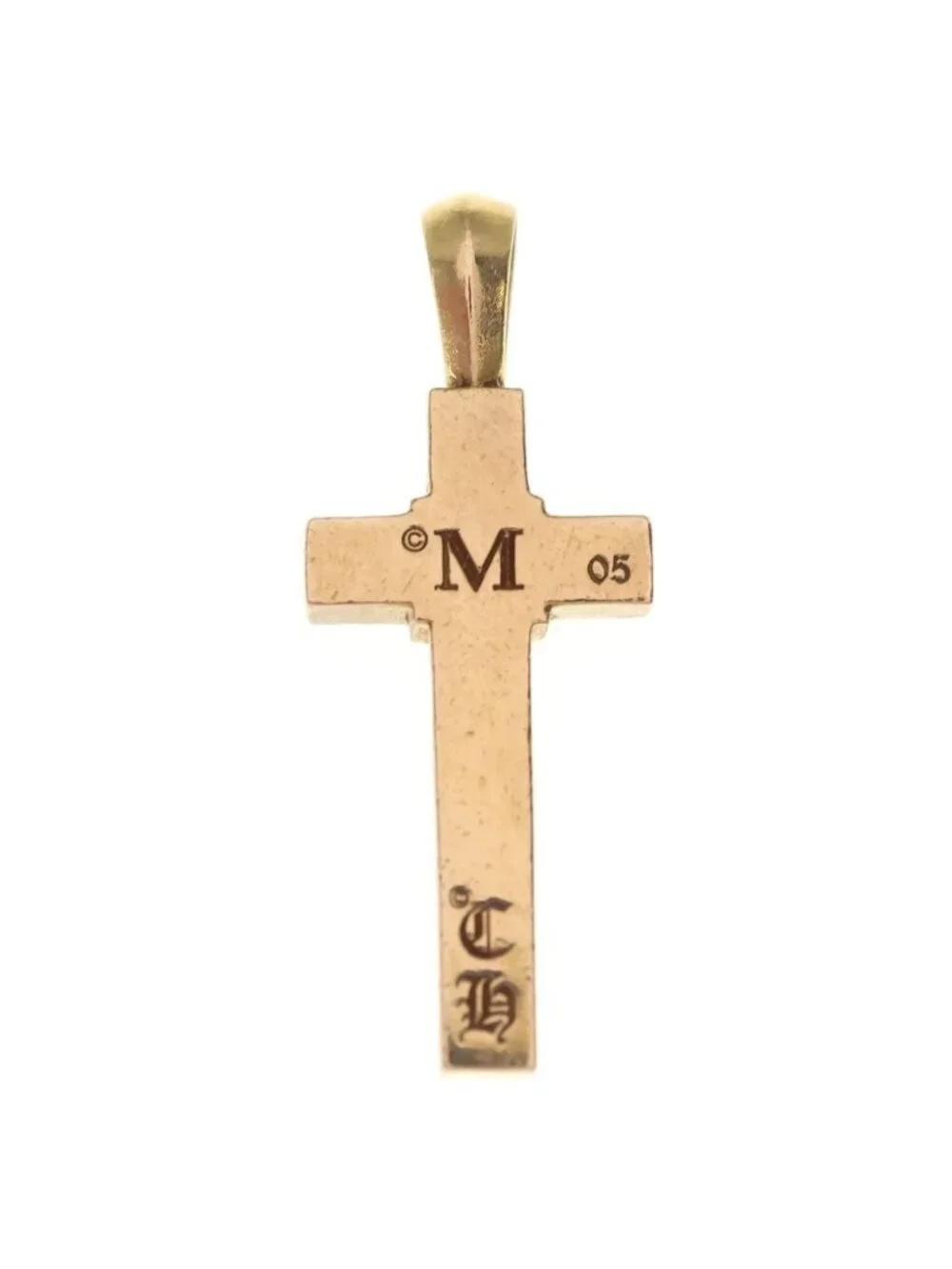 Chrome Hearts 22k Mapple Thorpe Charm Gold Necklace Top
